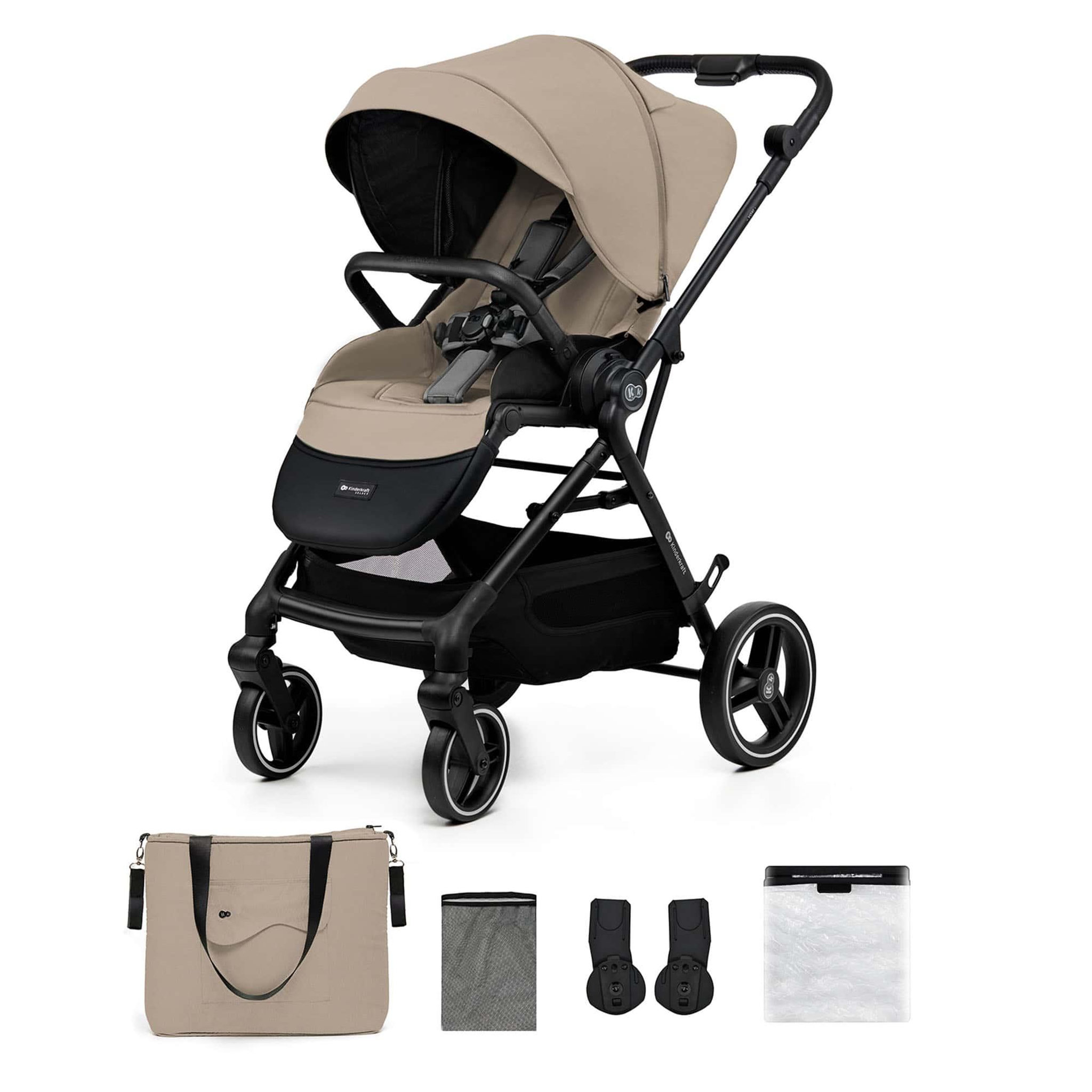 Voir la diapositive 1 : KINDERKRAFT Poussette avec nacelle et accessoires YOXI