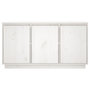 Voir la diapositive 3 : VIDAXL Buffet Blanc 111x34x60 cm Bois massif de pin