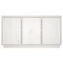 Voir la diapositive 3 : VIDAXL Buffet Blanc 111x34x60 cm Bois massif de pin