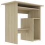 Voir la diapositive 4 : VIDAXL Bureau Chene sonoma 80x45x74 cm Bois d'ingenierie