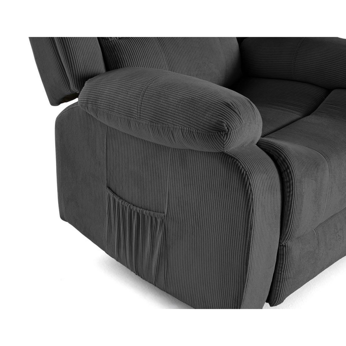 BEST MOBILIER Armand - fauteuil relax électrique en velours côtelé