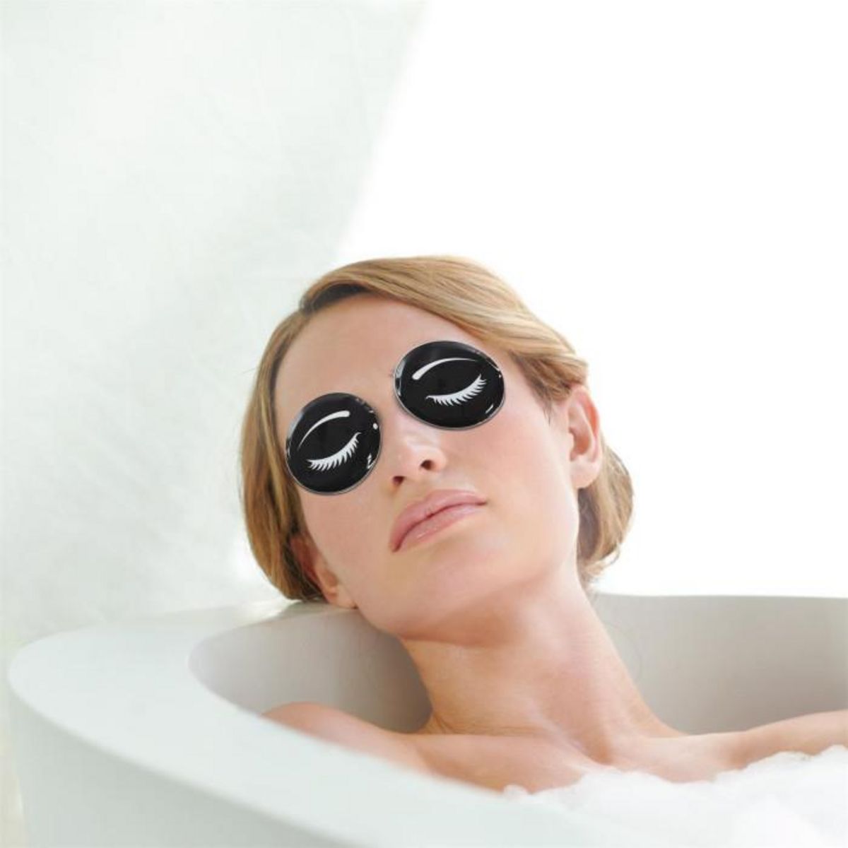 Paris Prix Lot de 2 Patchs Yeux  Rafraîchissant  6cm Noir