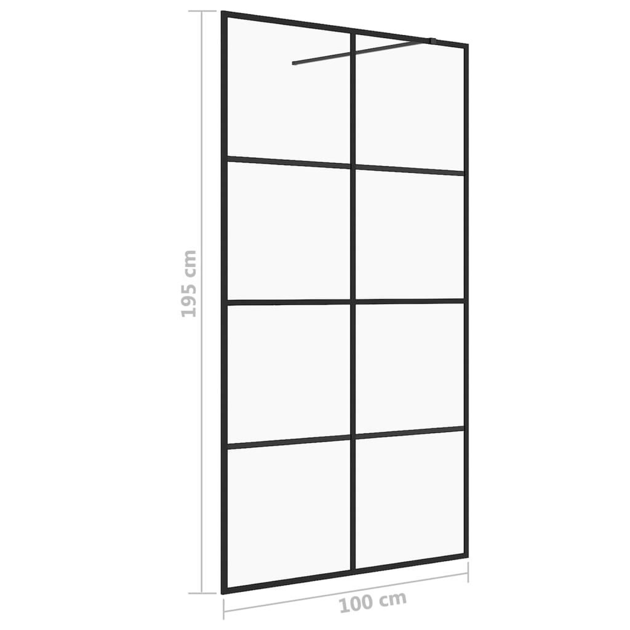 Voir la diapositive 5 : VIDAXL Paroi de douche avec verre ESG transparent 100x195 cm Noir