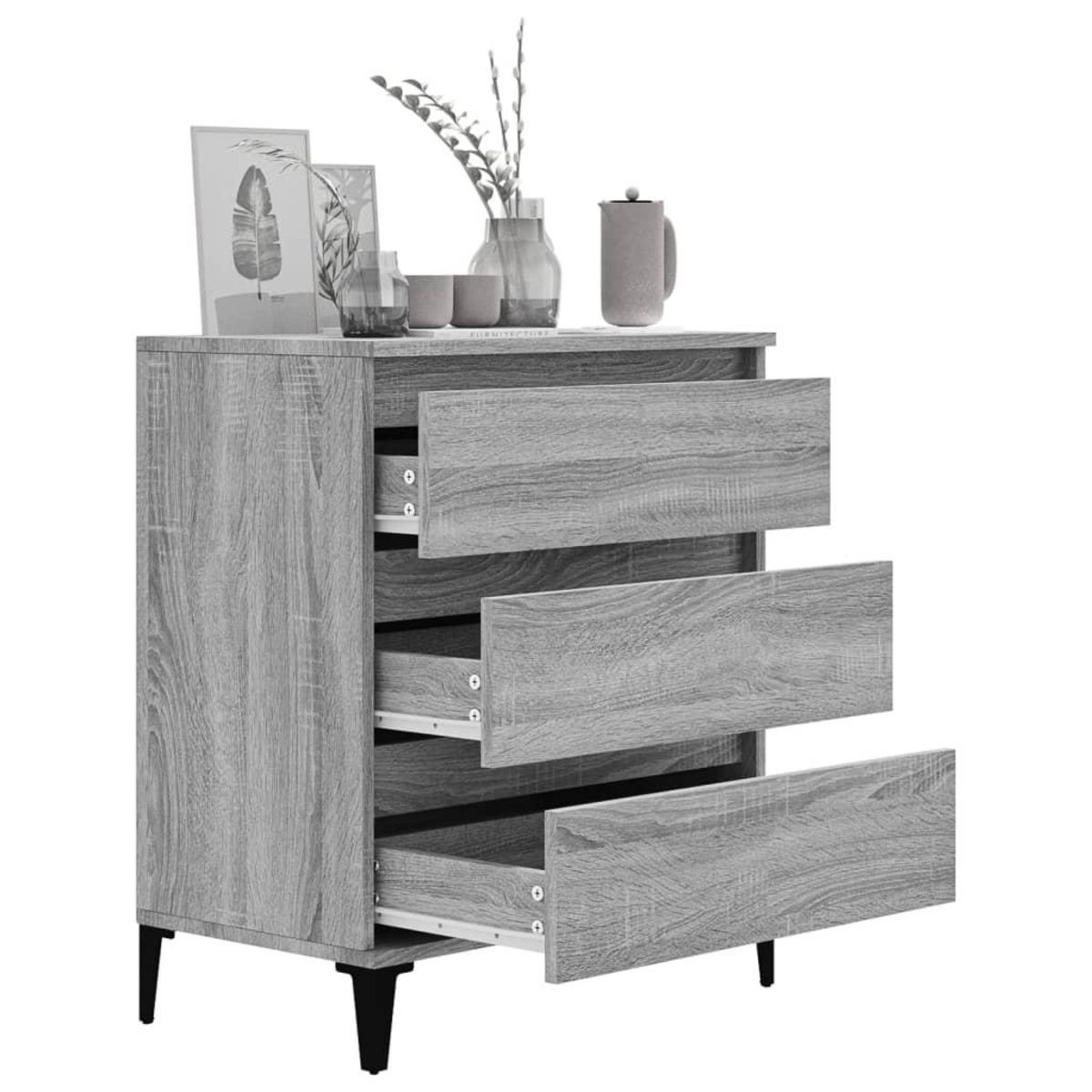 VIDAXL Buffet Sonoma gris 60x35x70 cm Bois d'ingenierie