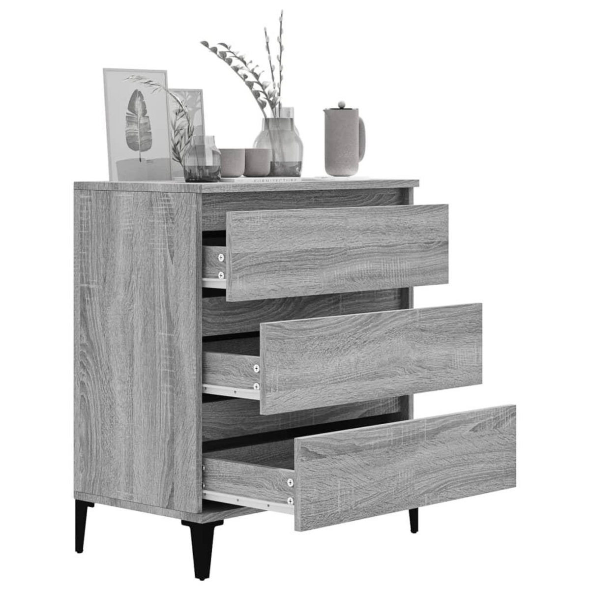 VIDAXL Buffet Sonoma gris 60x35x70 cm Bois d'ingenierie