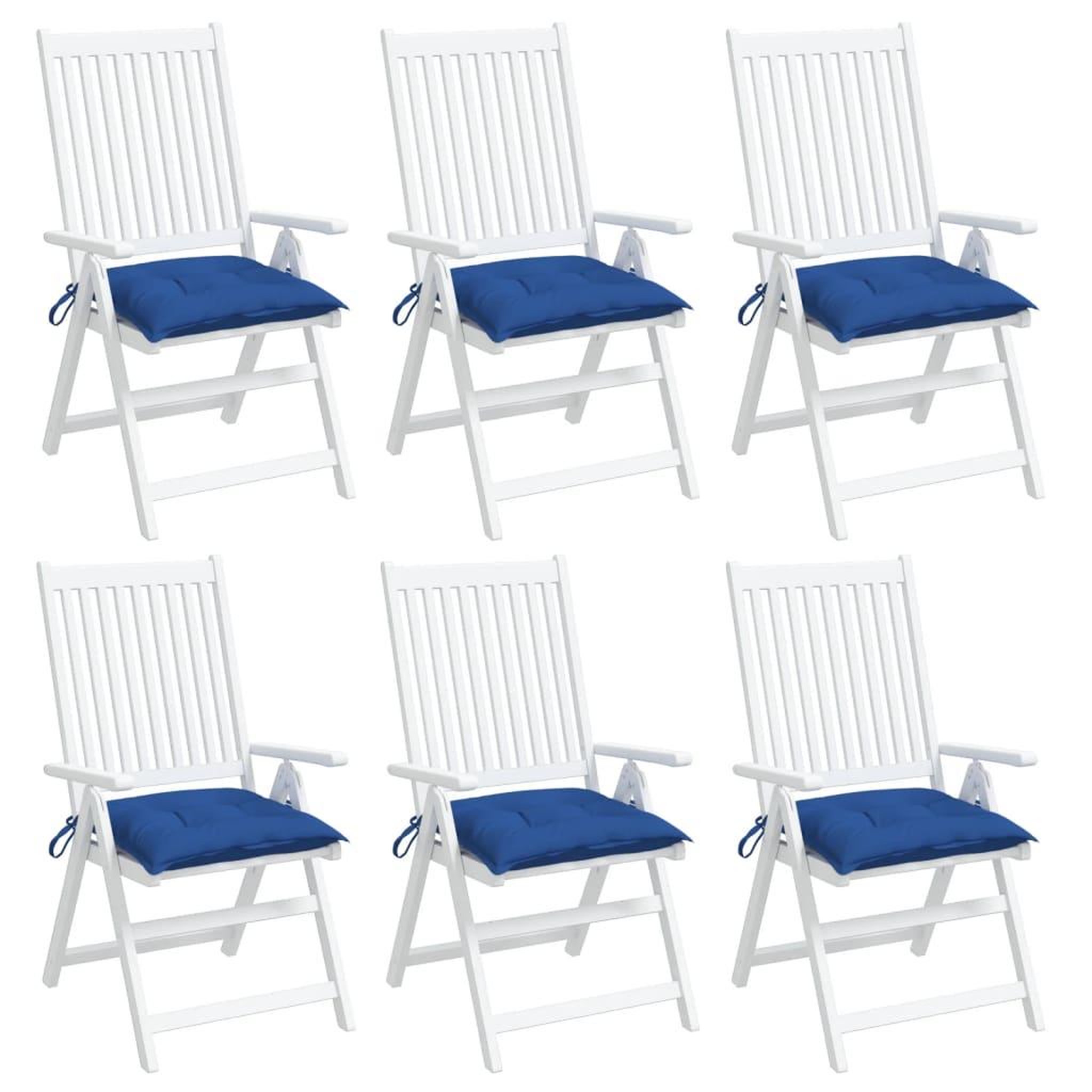 Voir la diapositive 4 : VIDAXL Coussins de palette lot de 6 bleu 50x50x7 cm tissu oxford