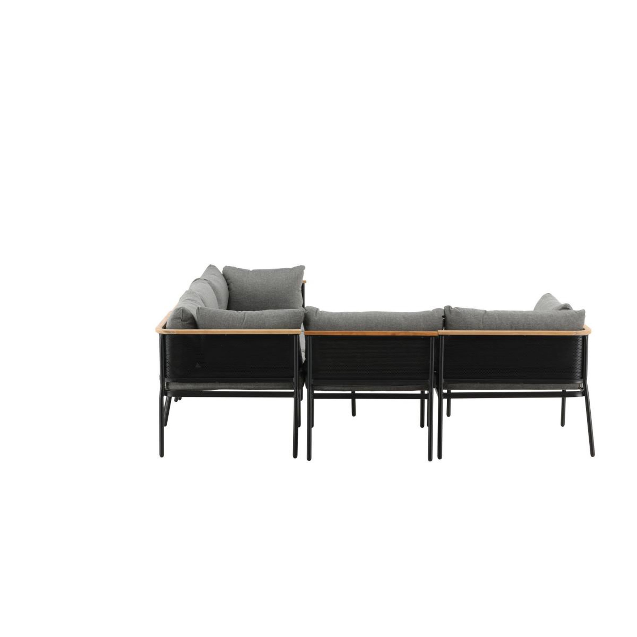 Voir la diapositive 2 : Paris Prix Salon d'angle de jardin  nettan  226cm noir