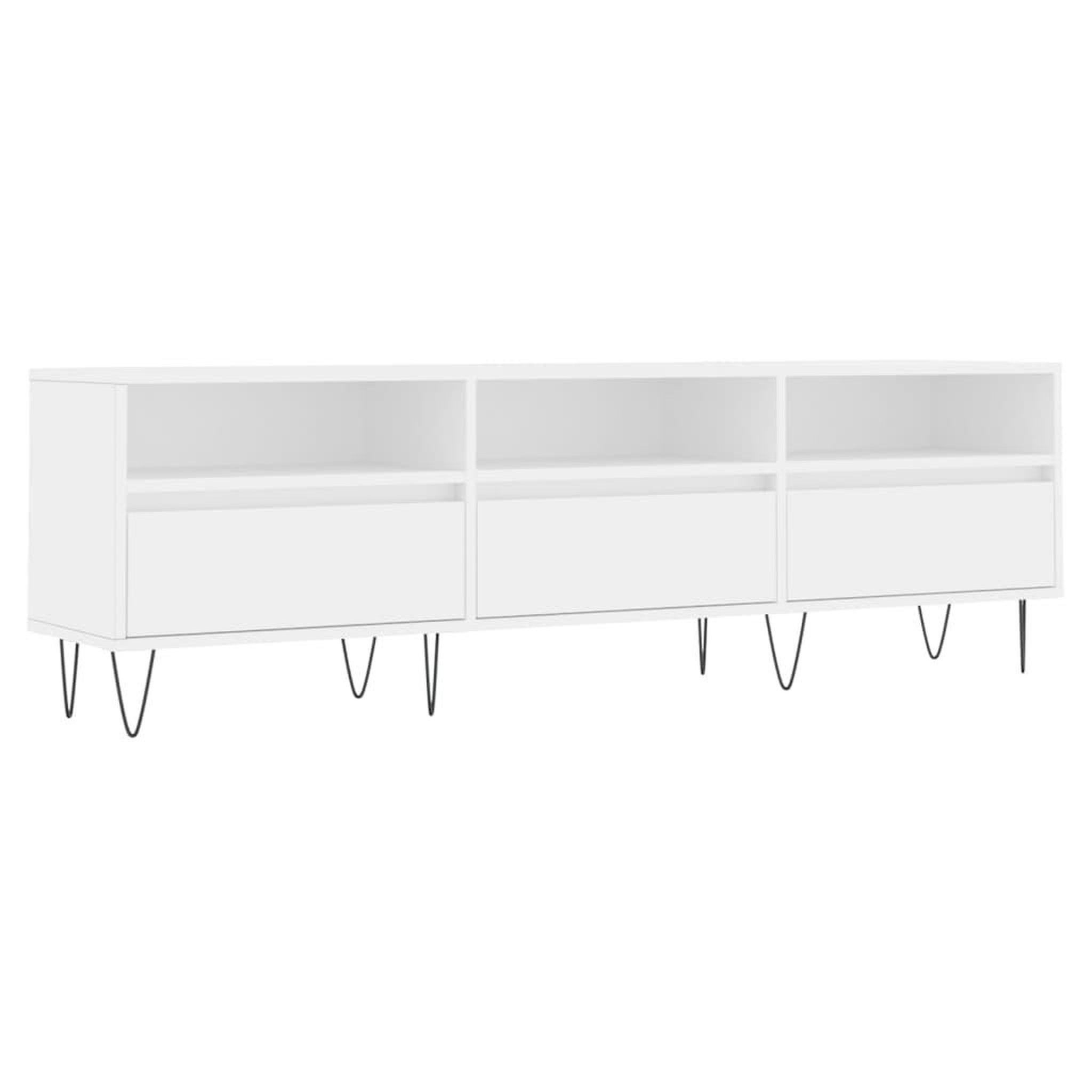 Voir la diapositive 2 : VIDAXL Meuble TV blanc 150x30x44,5 cm bois d'ingenierie