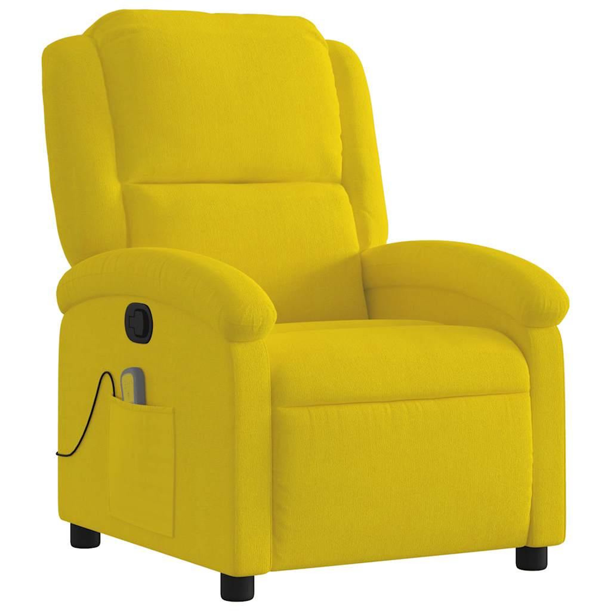 Voir la diapositive 3 : VIDAXL Fauteuil de massage inclinable jaune velours