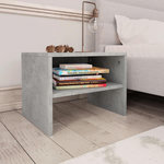 VIDAXL Table de chevet Gris beton 40x30x30 cm Bois ingenierie
