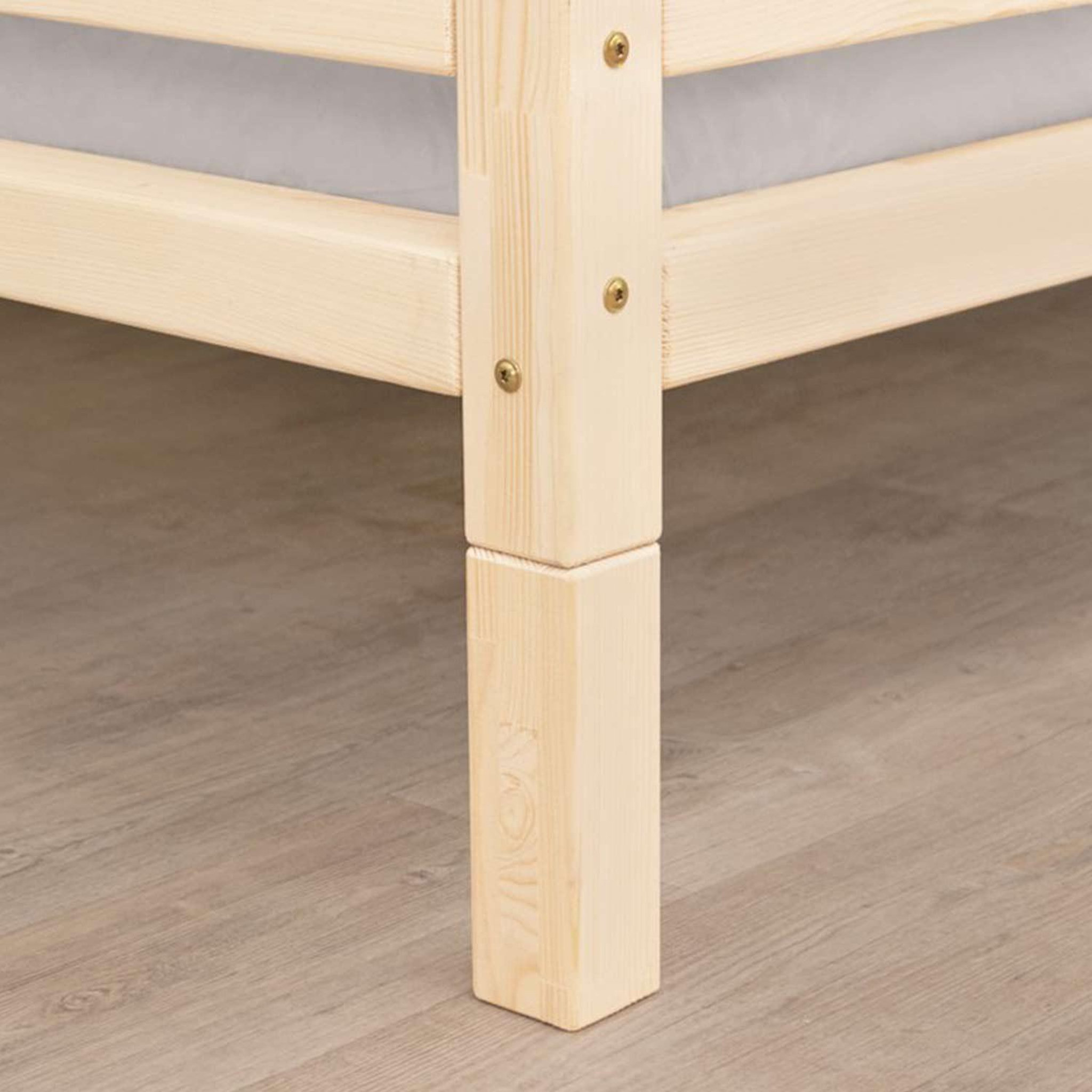 Voir la diapositive 5 : Youdoit 4 pieds réhausseurs de lit - blanc 20 cm pour largeur lit 120 cm