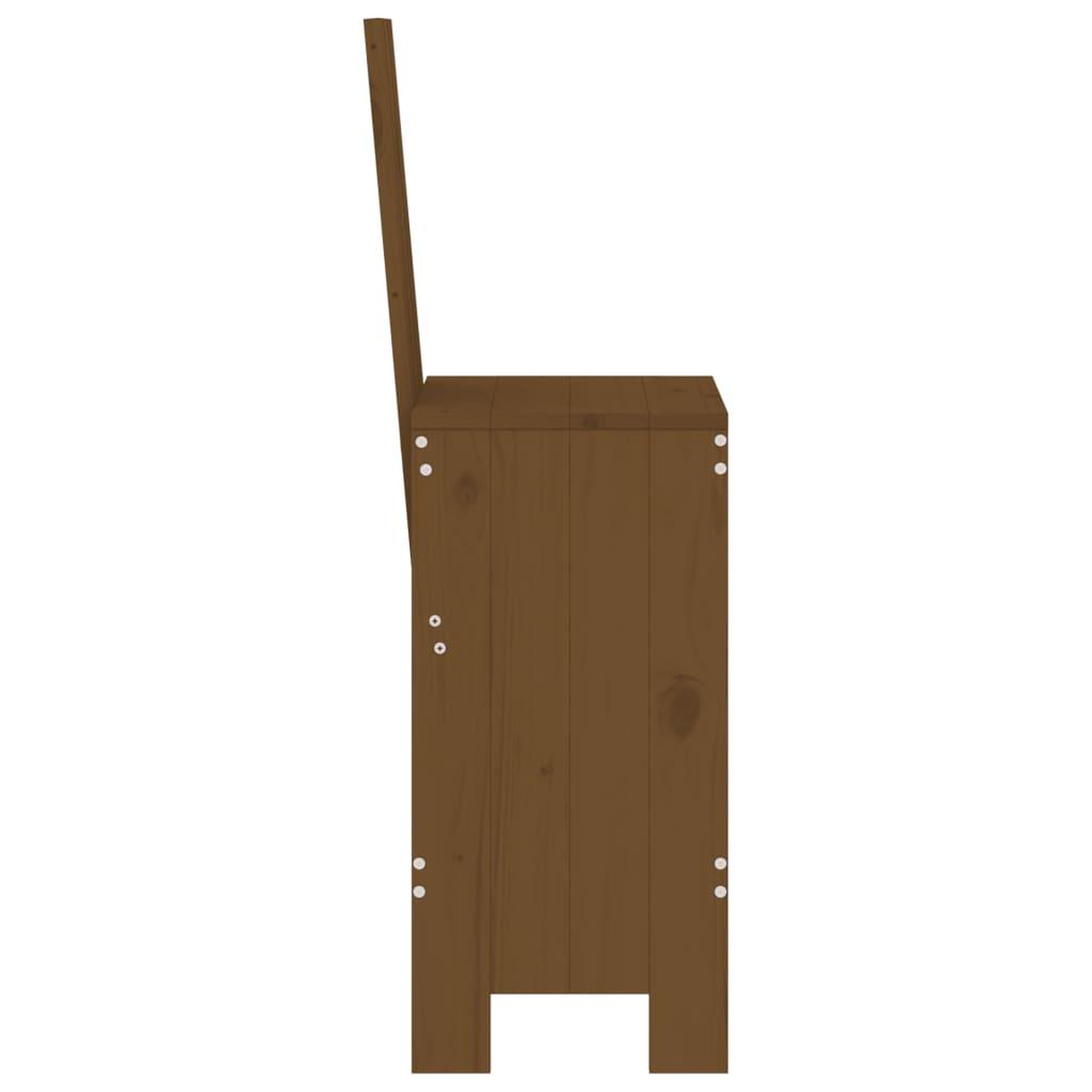 Voir la diapositive 5 : VIDAXL Tabourets lot de 2 marron miel 40x42x120 cm bois massif de pin