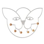 Paris Prix Patère Murale 6 Crochets  Chat  48cm Argent