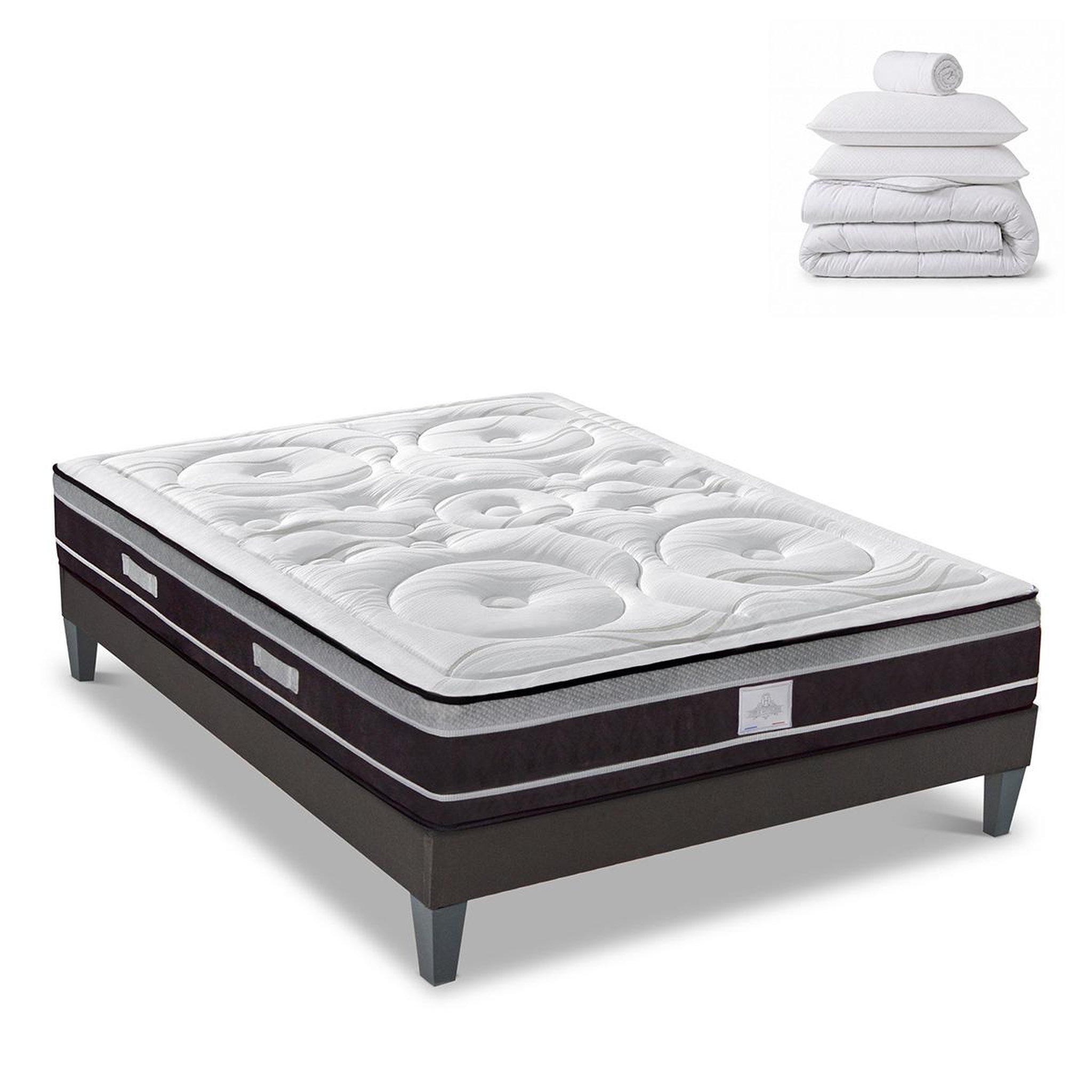 Voir la diapositive 5 : HYPSOM Hypsom | pack prêt à dormir divin | matelas ressorts ensachés + sommier + accessoires