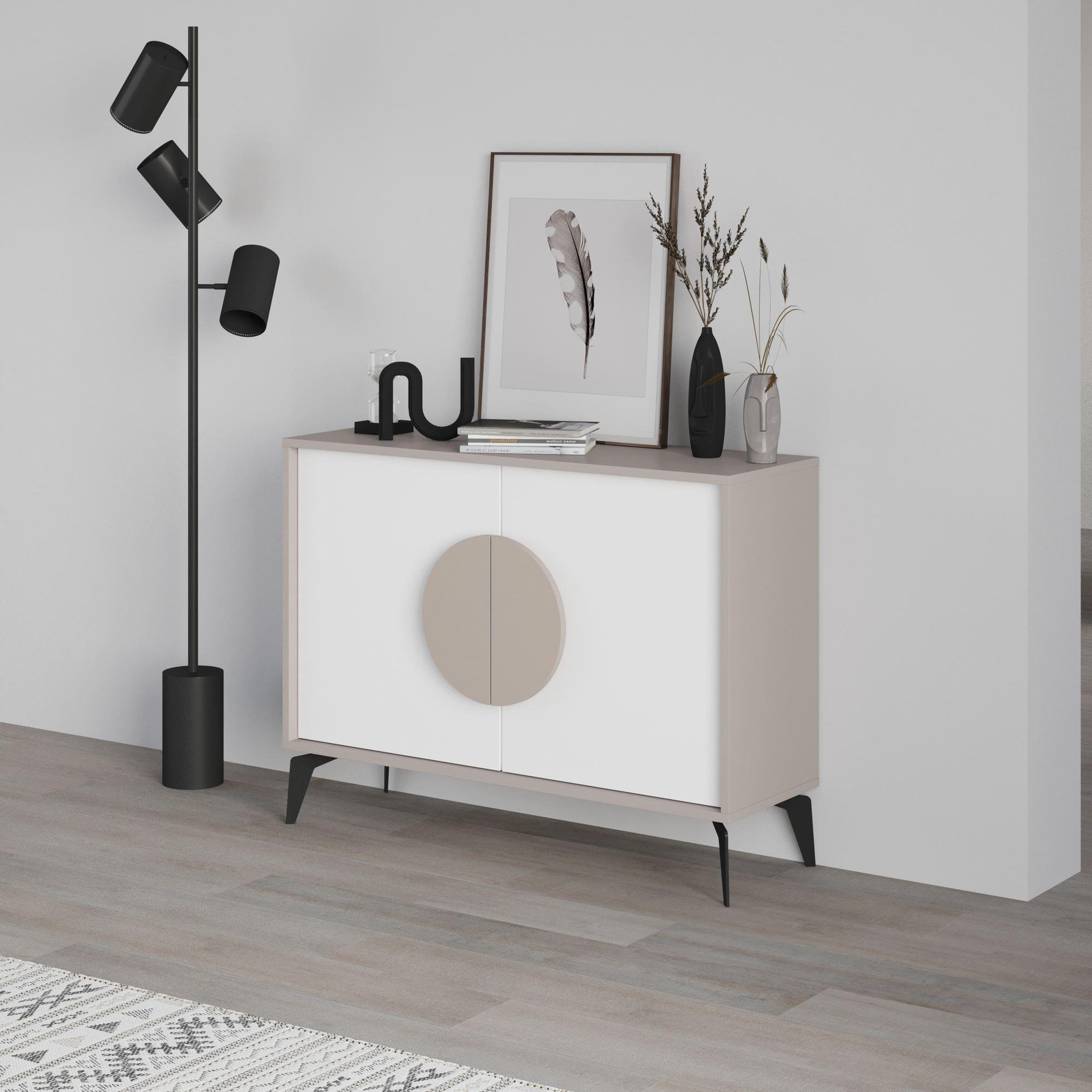Voir la diapositive 3 : Habitat et Jardin Buffet en bois  Gora  - 110 x 36 x 82 cm - Moka léger