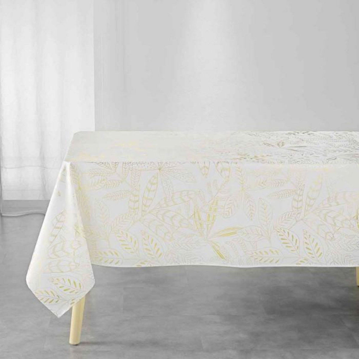 Paris Prix Nappe Imprimée Déco  Belflor  150x300cm Blanc