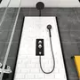 Aurlane Cabine de douche carré à motif carreaux de métro blanc 80x80 cm