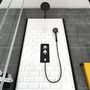 Voir la diapositive 4 : Aurlane Cabine de douche carré à motif carreaux de métro blanc 80x80 cm
