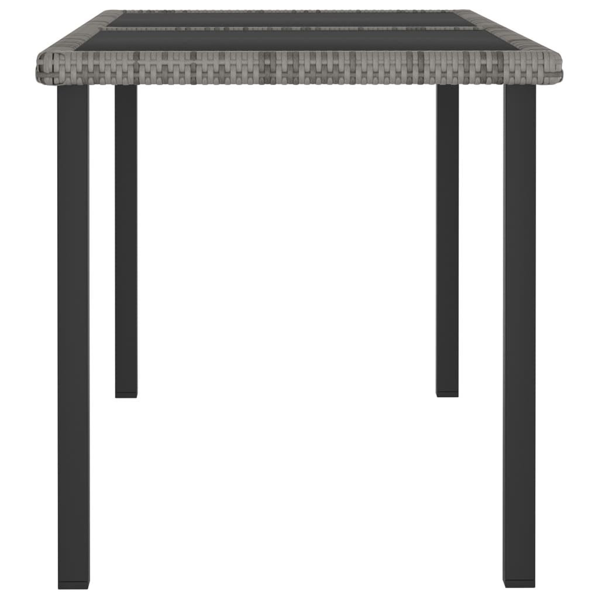 Voir la diapositive 5 : VIDAXL Ensemble a manger de jardin 7 pcs resine tressee gris