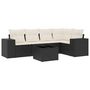 Voir la diapositive 2 : VIDAXL Salon de jardin 6 pcs avec coussins noir resine tressee