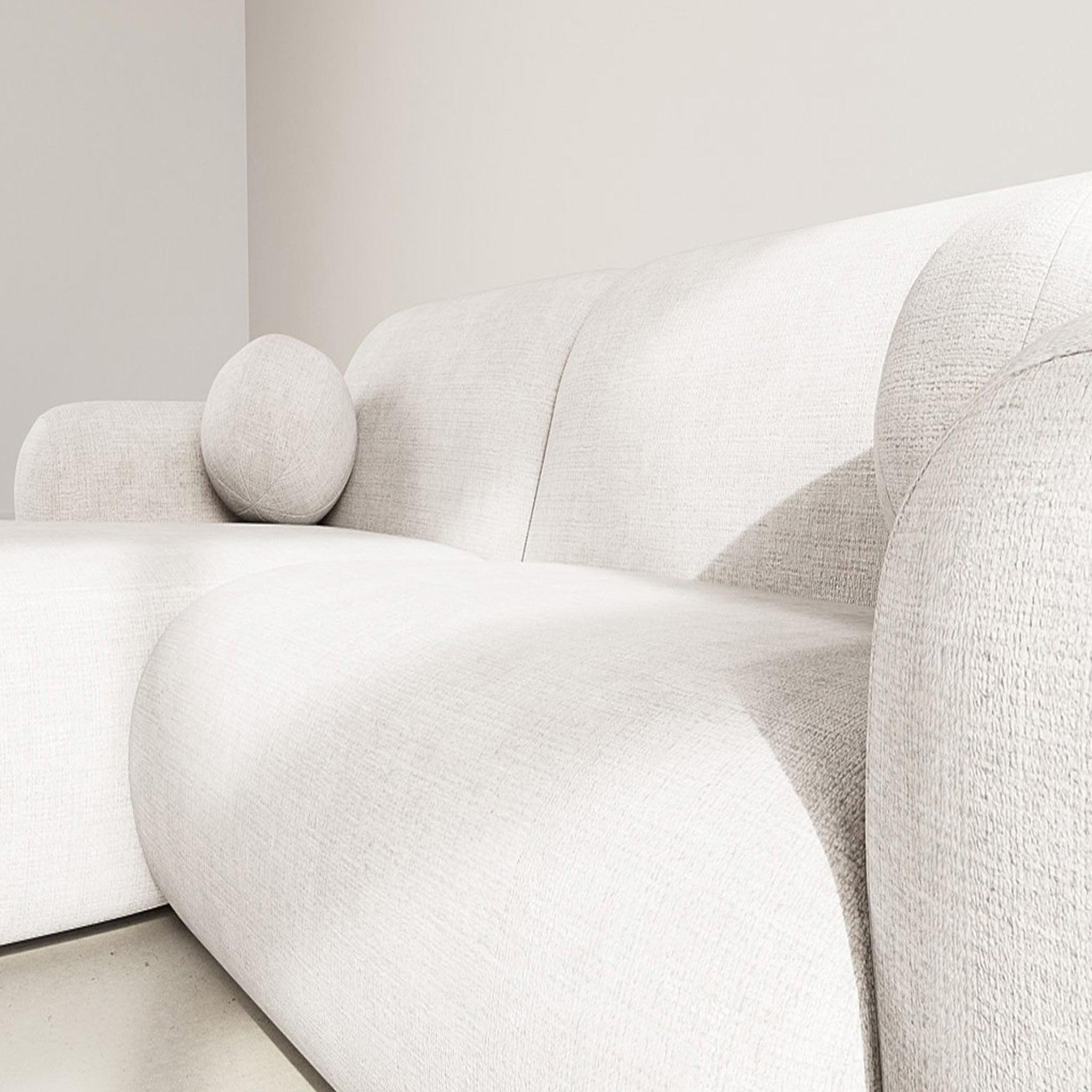 Voir la diapositive 4 : BEST MOBILIER Louise - canapé d'angle gauche 4 places en velours texturé