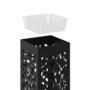 Voir la diapositive 5 : ID MARKET Porte parapluie FLOWER carré en acier noir hauteur 45 cm