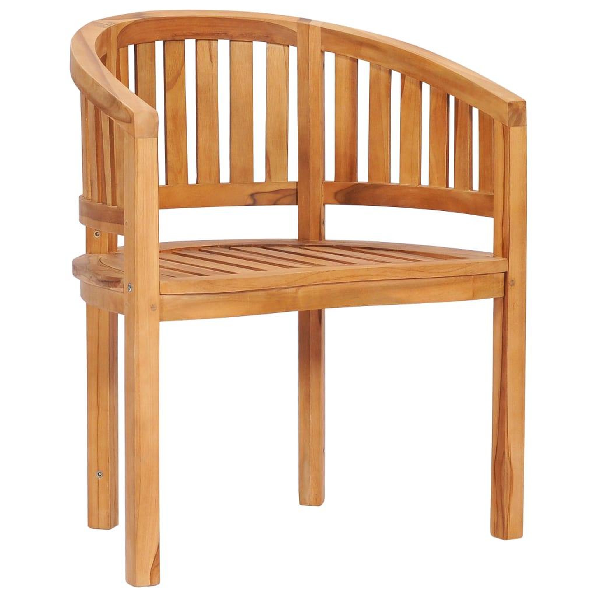 Voir la diapositive 1 : VIDAXL Chaise en forme de banane Bois de teck solide
