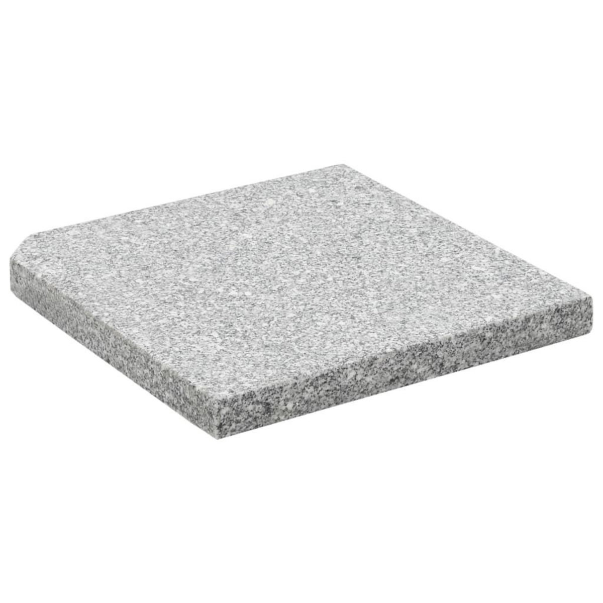 VIDAXL Plaques de poids de parasol 4 pcs Granit Gris Carre 100 kg