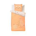 Petit Béguin Housse de couette enfant + taie d'oreiller Tchatcha. Coloris disponibles : Jaune