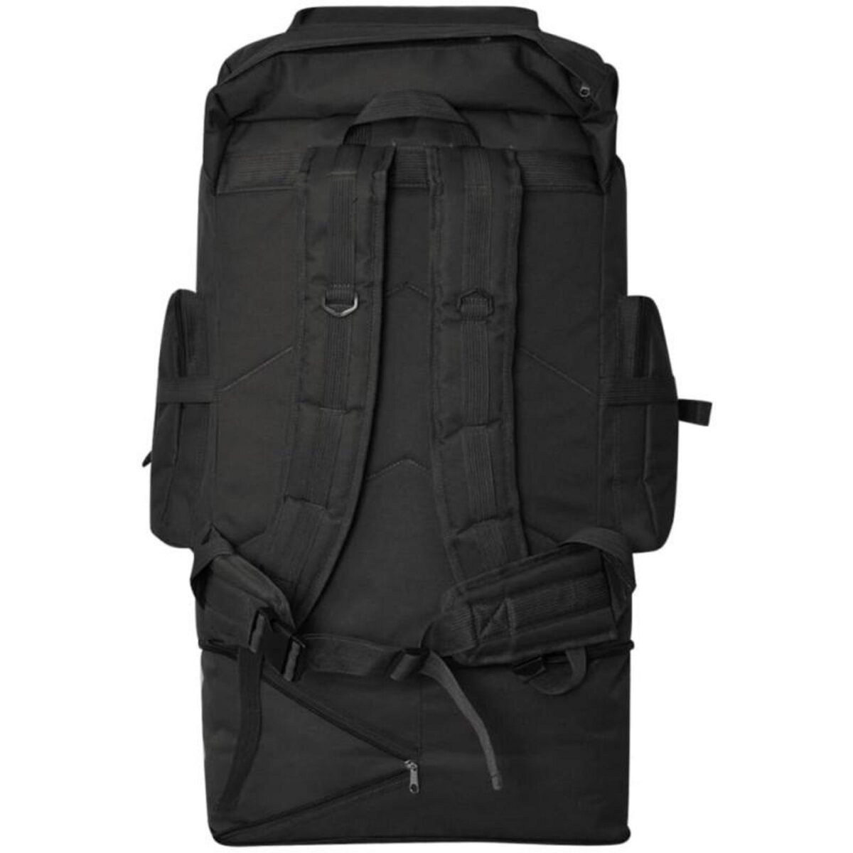 VIDAXL Sac à dos en style d armée XXL 100 L noir