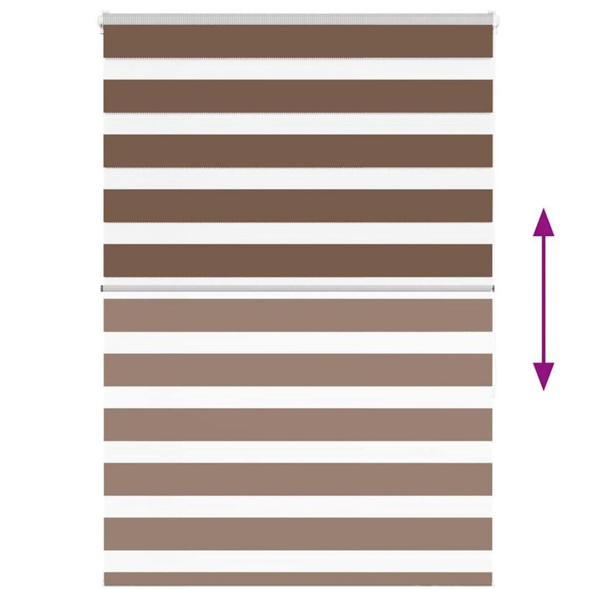 VIDAXL Store zebre marron 110x150cm largeur du tissu 105,9cm polyester