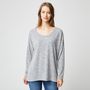 Voir la diapositive 1 : IN EXTENSO T-shirt manches longues gris grande taille femme