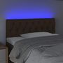Voir la diapositive 3 : VIDAXL Tete de lit a LED Marron fonce 100x7x78/88 cm Tissu