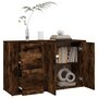 Voir la diapositive 5 : VIDAXL Buffet Chene fume 100x33x59,5 cm Bois d'ingenierie