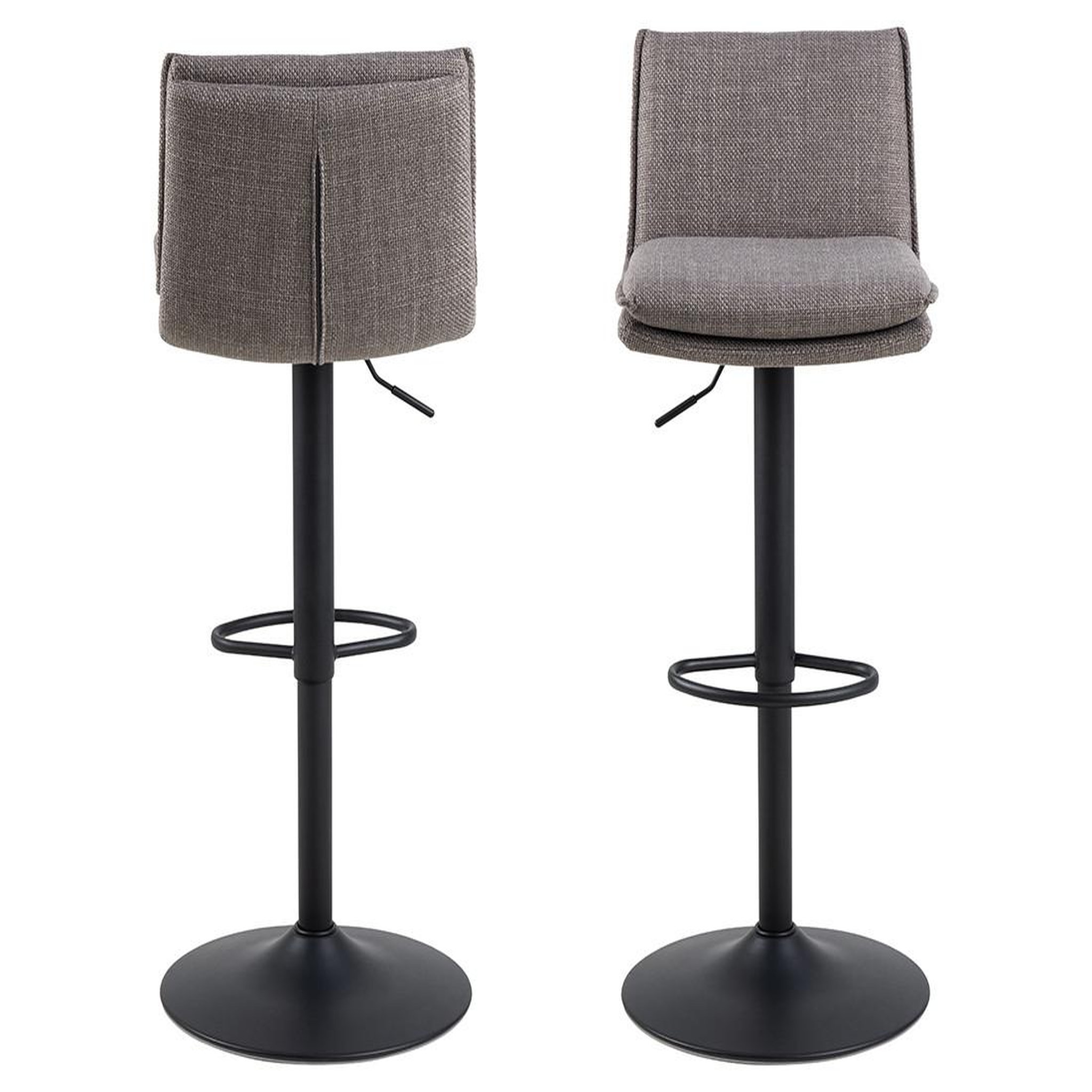 Voir la diapositive 4 : LISA DESIGN Alora - lot de 2 tabourets - ajustables et pivotants - en tissu
