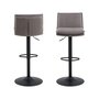 Voir la diapositive 4 : LISA DESIGN Alora - lot de 2 tabourets - ajustables et pivotants - en tissu