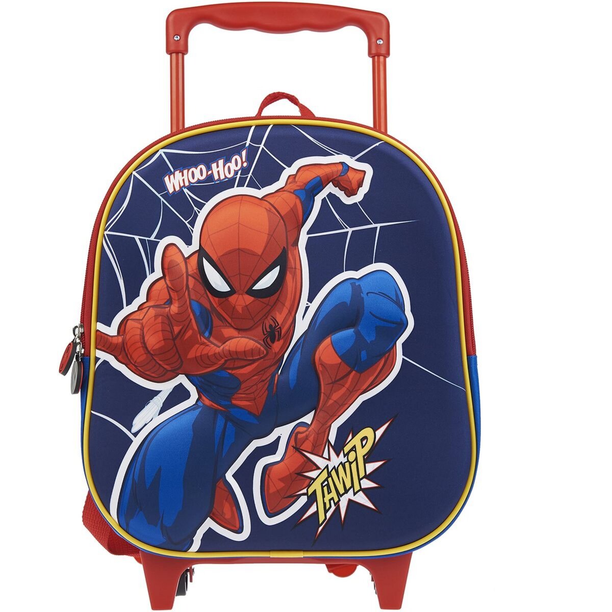 MARVEL Sac maternelle à roulettes 3D bleu et rouge Spiderman