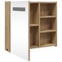 Voir la diapositive 5 : VIDAXL Armoire de salle de bain a miroir avec LED chene 60x13x52 cm