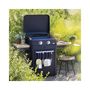 Voir la diapositive 3 : Eno Plancha gaz Enosign 65 bleu navy sur chariot, 56x40 cm