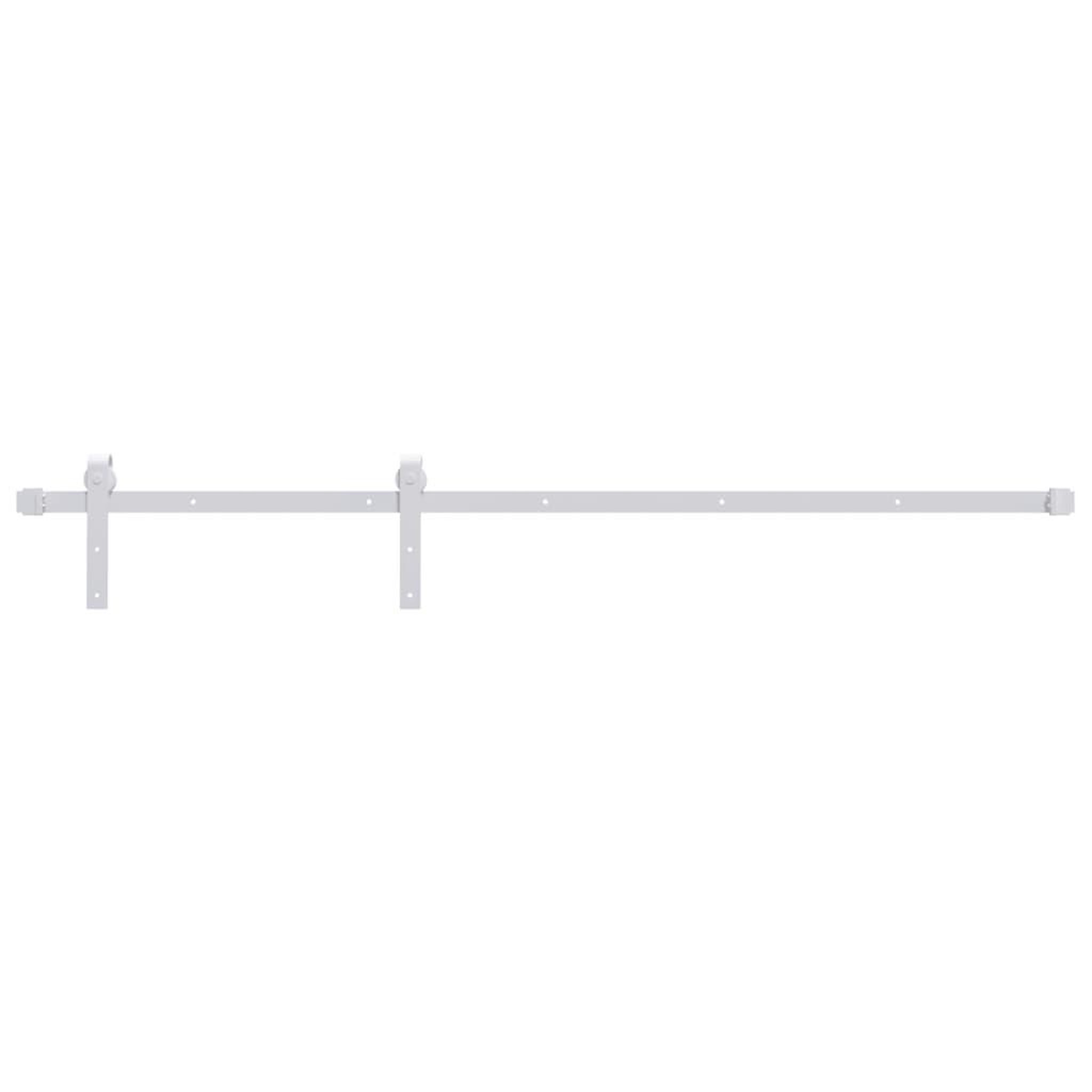 Voir la diapositive 2 : VIDAXL Kit de quincaillerie de porte coulissante 183 cm Acier Blanc
