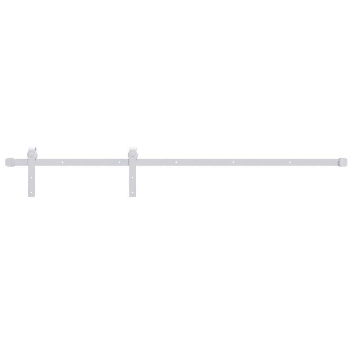 VIDAXL Kit de quincaillerie de porte coulissante 183 cm Acier Blanc