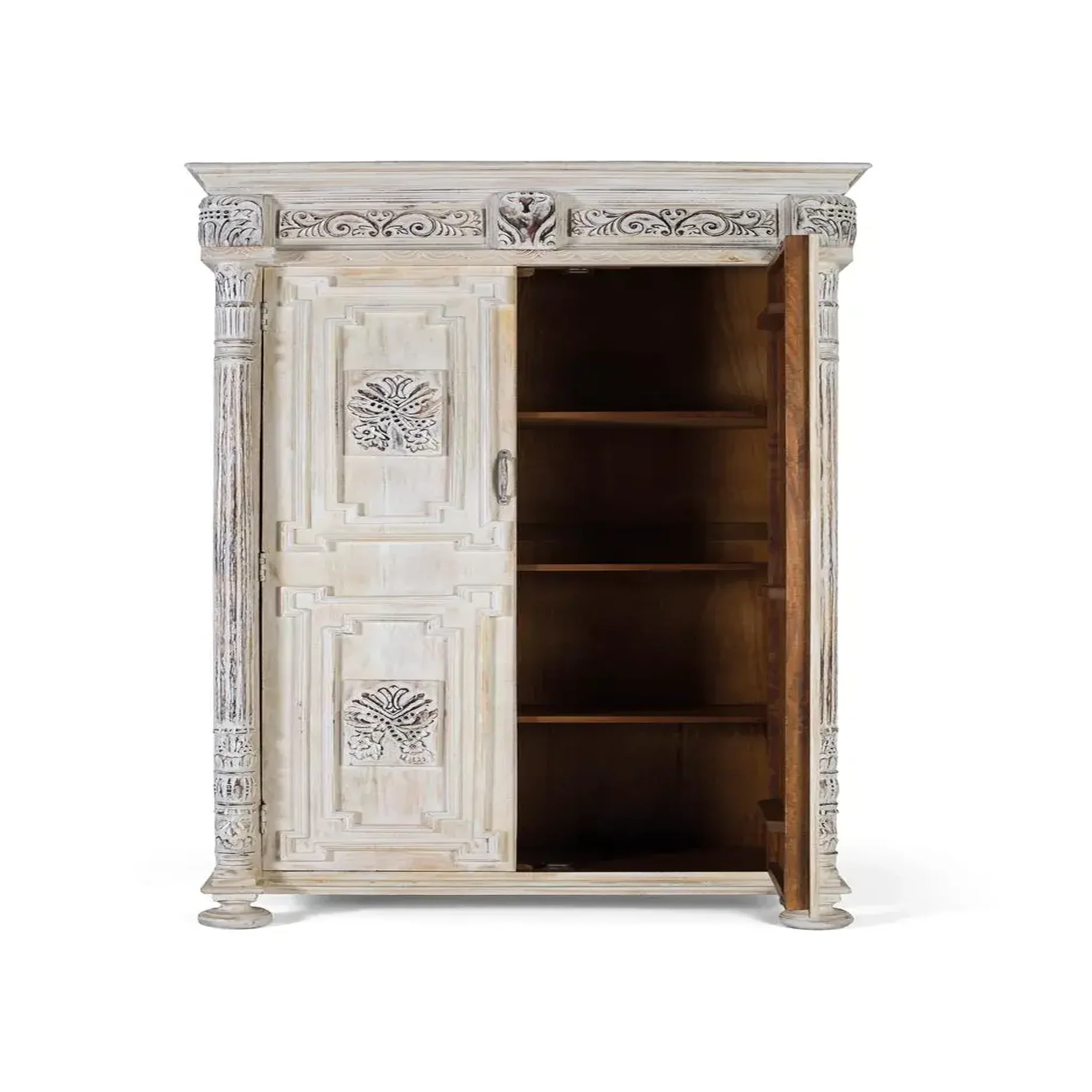 Voir la diapositive 2 : GINER Y COLOMER SL Armoire en bois de manguier 120cm style ethnique vintage