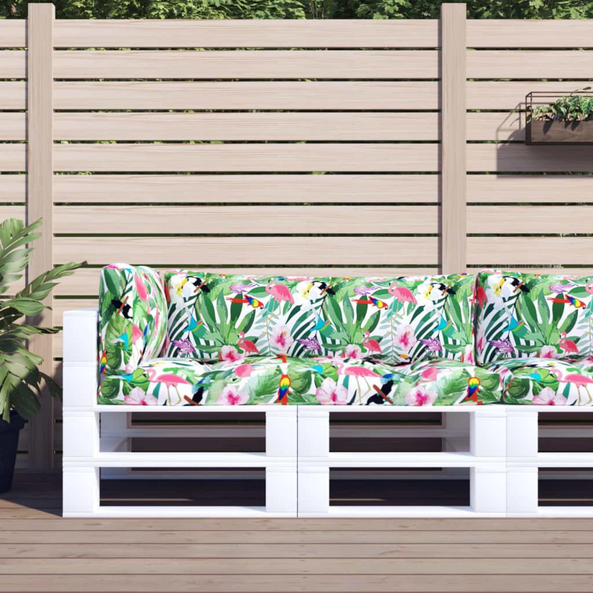 VIDAXL Coussins de palette lot de 3 multicolore tissu Oxford