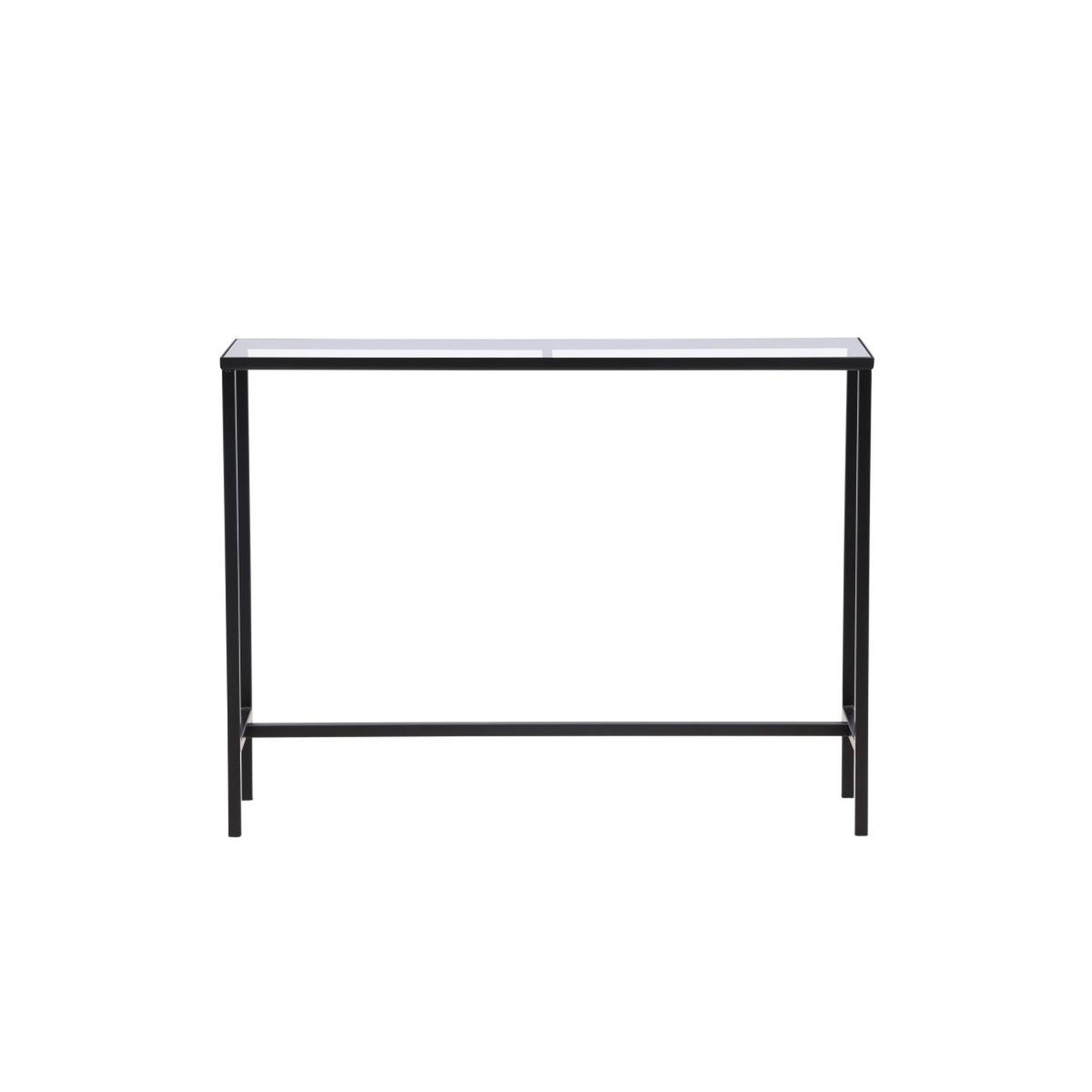 Voir la diapositive 4 : Paris Prix Console design en verre  dipp  100cm noir & transparent