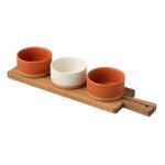 Paris Prix Service Apéritif 4 Pièces  Avery  39cm Orange & Blanc