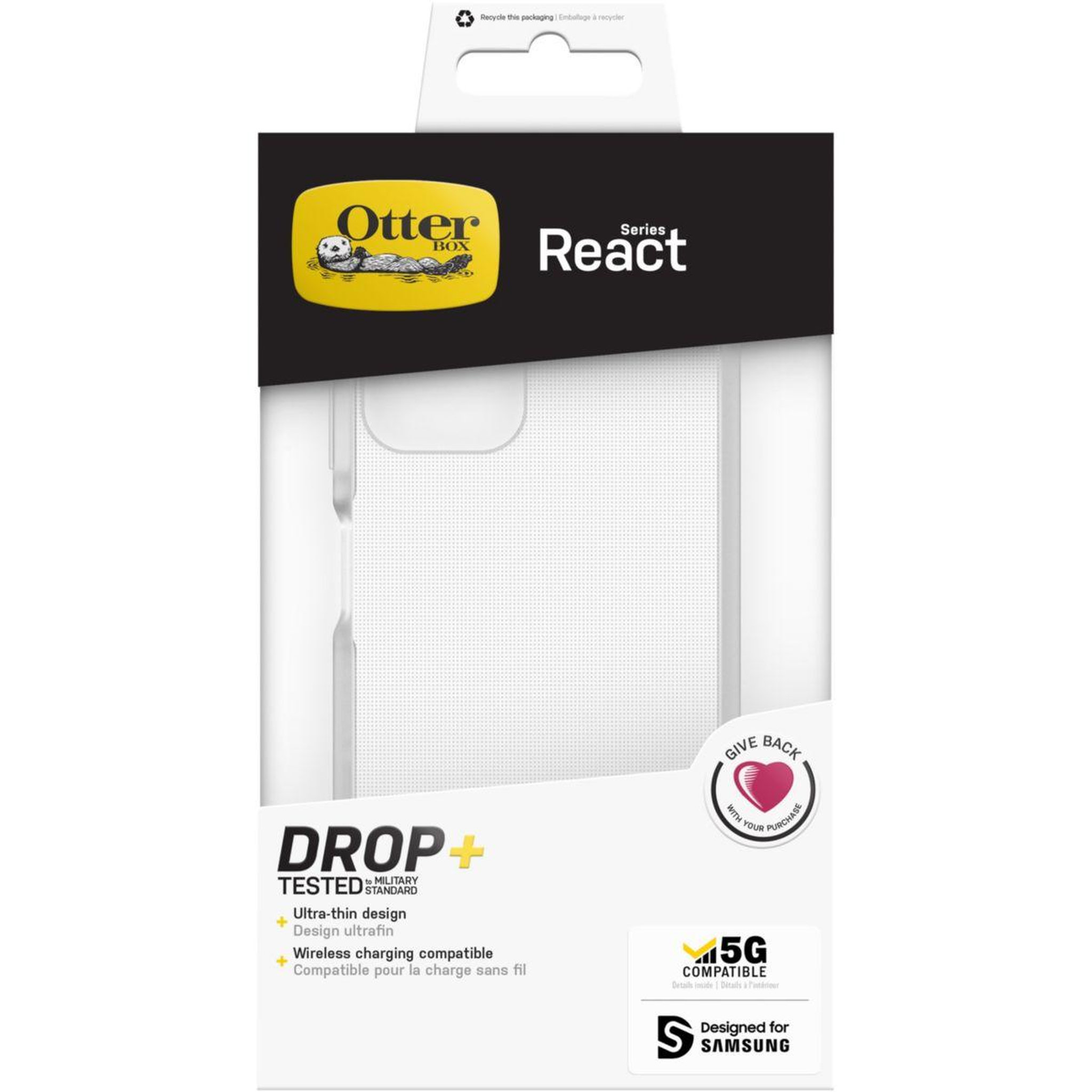 Voir la diapositive 2 : Otterbox Coque Samsung A22 4G React transparent