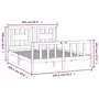 VIDAXL Cadre de lit avec tete de lit blanc bois pin massif 160x200 cm