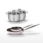 ELO Lot Poêles 24/32cm et Faitouts 20/24cm Elo Bistro Line