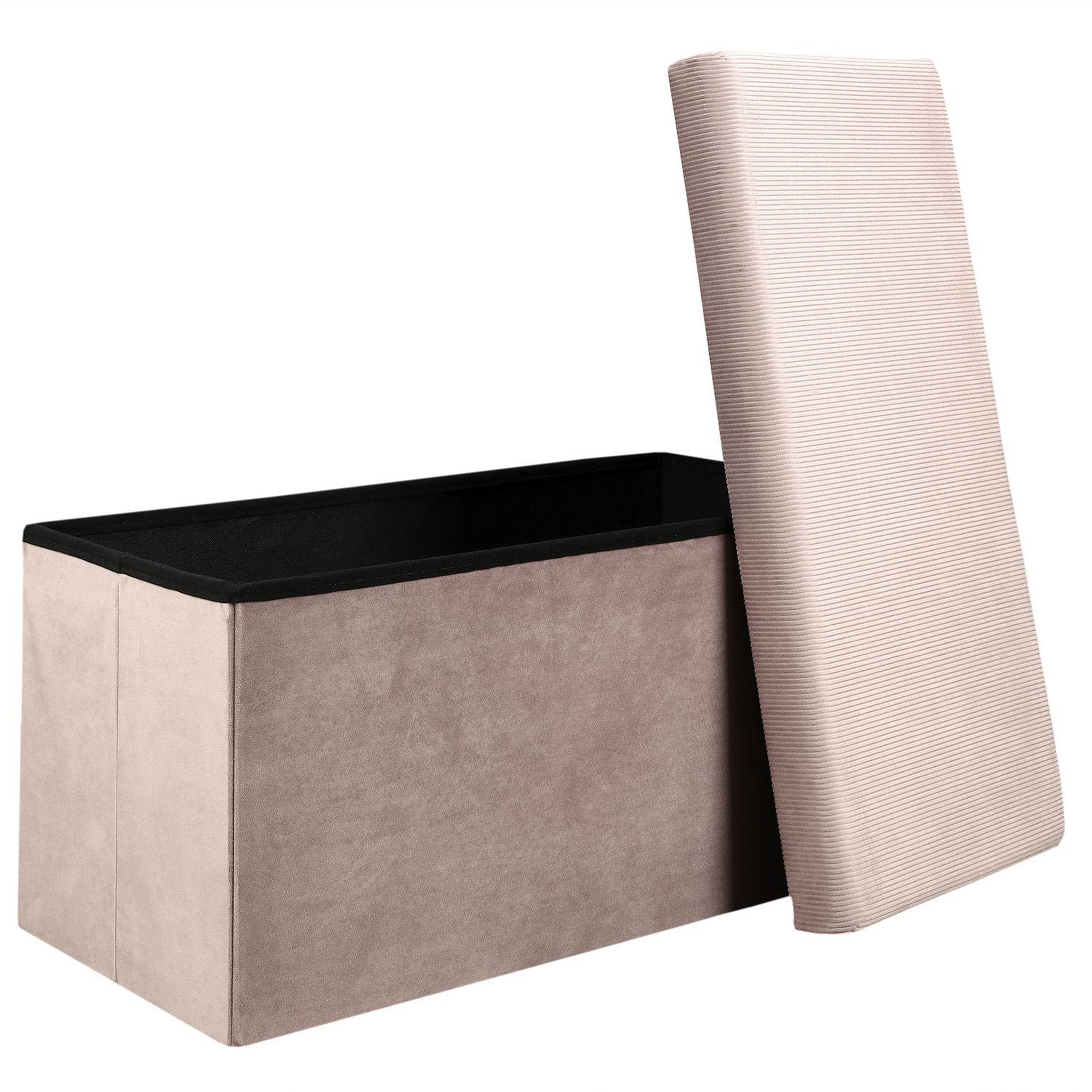 Voir la diapositive 3 : The Home Deco Factory Coffre banc pliable design velours Giulia