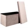 Voir la diapositive 3 : The Home Deco Factory Coffre banc pliable design velours Giulia